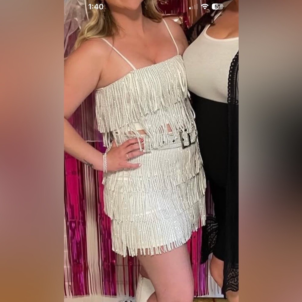 Rhinestone Fringe Set